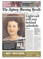 Sydney Morning Herald (Australia) Newspaper Front Page for 5 February 2014