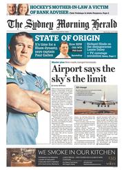 Sydney Morning Herald (Australia) Newspaper Front Page for 5 June 2013