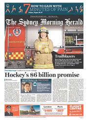 Sydney Morning Herald (Australia) Newspaper Front Page for 5 September 2013