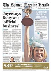 Sydney Morning Herald (Australia) Newspaper Front Page for 6 November 2013