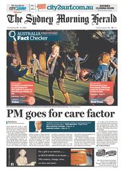 Sydney Morning Herald (Australia) Newspaper Front Page for 6 August 2013