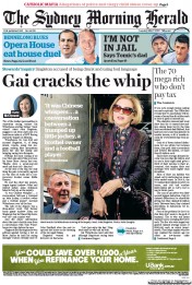 Sydney Morning Herald (Australia) Newspaper Front Page for 7 May 2013