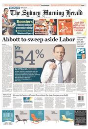 Sydney Morning Herald (Australia) Newspaper Front Page for 7 September 2013