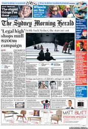 Sydney Morning Herald (Australia) Newspaper Front Page for 8 June 2013