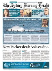 Sydney Morning Herald (Australia) Newspaper Front Page for 8 July 2013