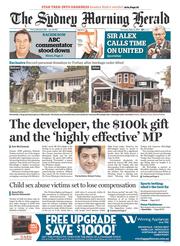 Sydney Morning Herald (Australia) Newspaper Front Page for 9 May 2013