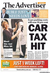 The Advertiser (Australia) Newspaper Front Page for 11 April 2013