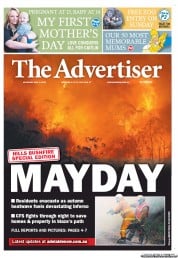 The Advertiser (Australia) Newspaper Front Page for 11 May 2013