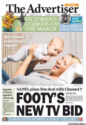 The Advertiser (Australia) Newspaper Front Page for 11 June 2013