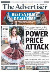 The Advertiser (Australia) Newspaper Front Page for 12 October 2013