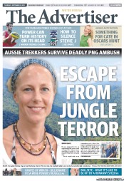 The Advertiser (Australia) Newspaper Front Page for 12 September 2013