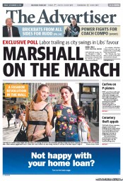 The Advertiser (Australia) Newspaper Front Page for 15 November 2013