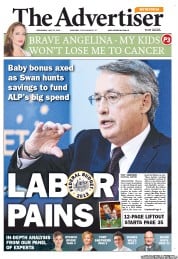 The Advertiser (Australia) Newspaper Front Page for 15 May 2013
