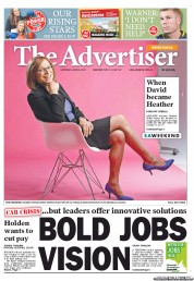 The Advertiser (Australia) Newspaper Front Page for 15 June 2013