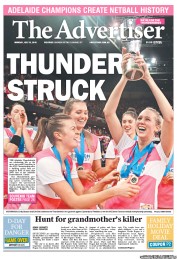 The Advertiser (Australia) Newspaper Front Page for 15 July 2013
