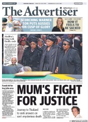 The Advertiser (Australia) Newspaper Front Page for 16 December 2013