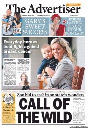 The Advertiser (Australia) Newspaper Front Page for 16 May 2013