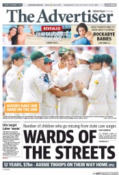 The Advertiser (Australia) Newspaper Front Page for 17 December 2013