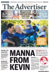 The Advertiser (Australia) Newspaper Front Page for 17 August 2013