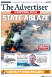 The Advertiser (Australia) Newspaper Front Page for 18 January 2014