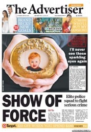 The Advertiser (Australia) Newspaper Front Page for 18 May 2013
