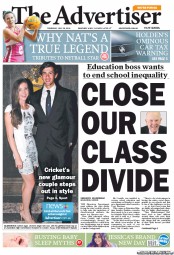 The Advertiser (Australia) Newspaper Front Page for 18 July 2013