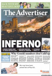 The Advertiser (Australia) Newspaper Front Page for 19 April 2013