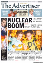 The Advertiser (Australia) Newspaper Front Page for 19 August 2013