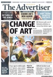 The Advertiser (Australia) Newspaper Front Page for 19 September 2013