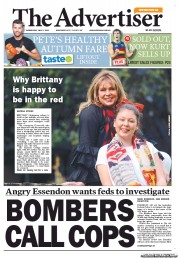 The Advertiser (Australia) Newspaper Front Page for 1 May 2013