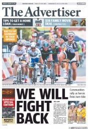 The Advertiser (Australia) Newspaper Front Page for 20 January 2014