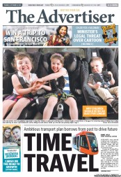 The Advertiser (Australia) Newspaper Front Page for 22 October 2013
