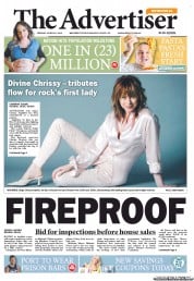 The Advertiser (Australia) Newspaper Front Page for 23 April 2013