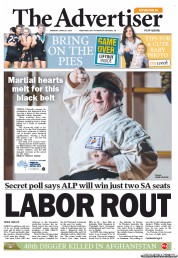 The Advertiser (Australia) Newspaper Front Page for 24 June 2013