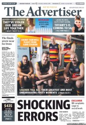 The Advertiser (Australia) Newspaper Front Page for 24 August 2013