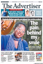 The Advertiser (Australia) Newspaper Front Page for 25 January 2014