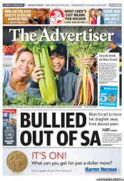 The Advertiser (Australia) Newspaper Front Page for 26 October 2013
