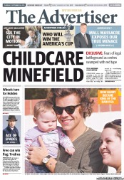 The Advertiser (Australia) Newspaper Front Page for 26 September 2013