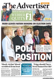 The Advertiser (Australia) Newspaper Front Page for 28 June 2013