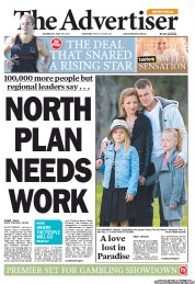 The Advertiser (Australia) Newspaper Front Page for 29 May 2013