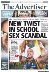 The Advertiser (Australia) Newspaper Front Page for 2 October 2013