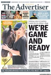 The Advertiser (Australia) Newspaper Front Page for 2 November 2013