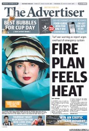 The Advertiser (Australia) Newspaper Front Page for 30 October 2013