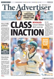 The Advertiser (Australia) Newspaper Front Page for 30 December 2013
