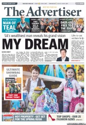 The Advertiser (Australia) Newspaper Front Page for 31 August 2013