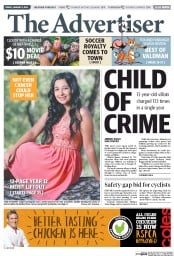 The Advertiser (Australia) Newspaper Front Page for 3 January 2014