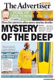 The Advertiser (Australia) Newspaper Front Page for 3 April 2013