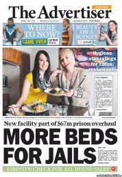 The Advertiser (Australia) Newspaper Front Page for 3 June 2013