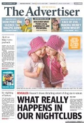 The Advertiser (Australia) Newspaper Front Page for 3 September 2013
