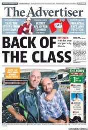 The Advertiser (Australia) Newspaper Front Page for 4 December 2013